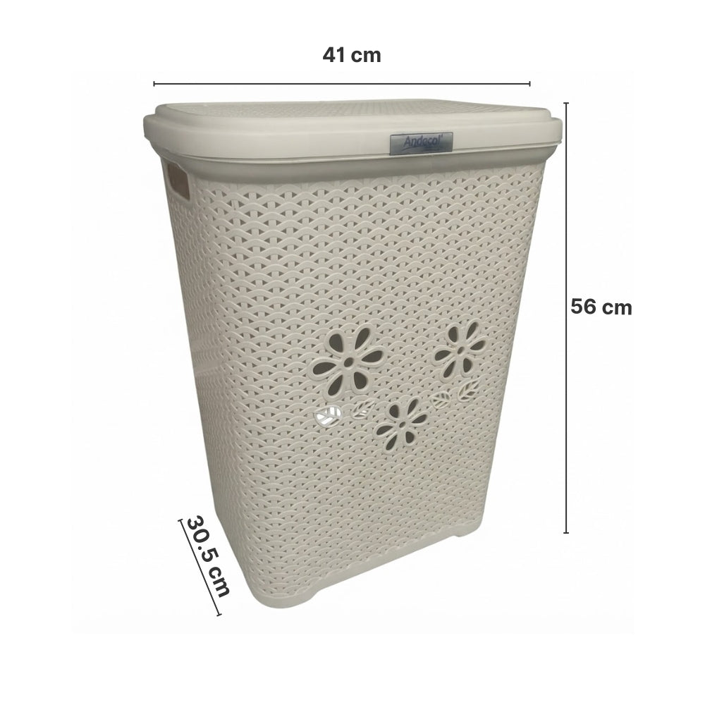 CESTA ROPA RECTANGULAR RATTAN ANDECOL (EMP20)