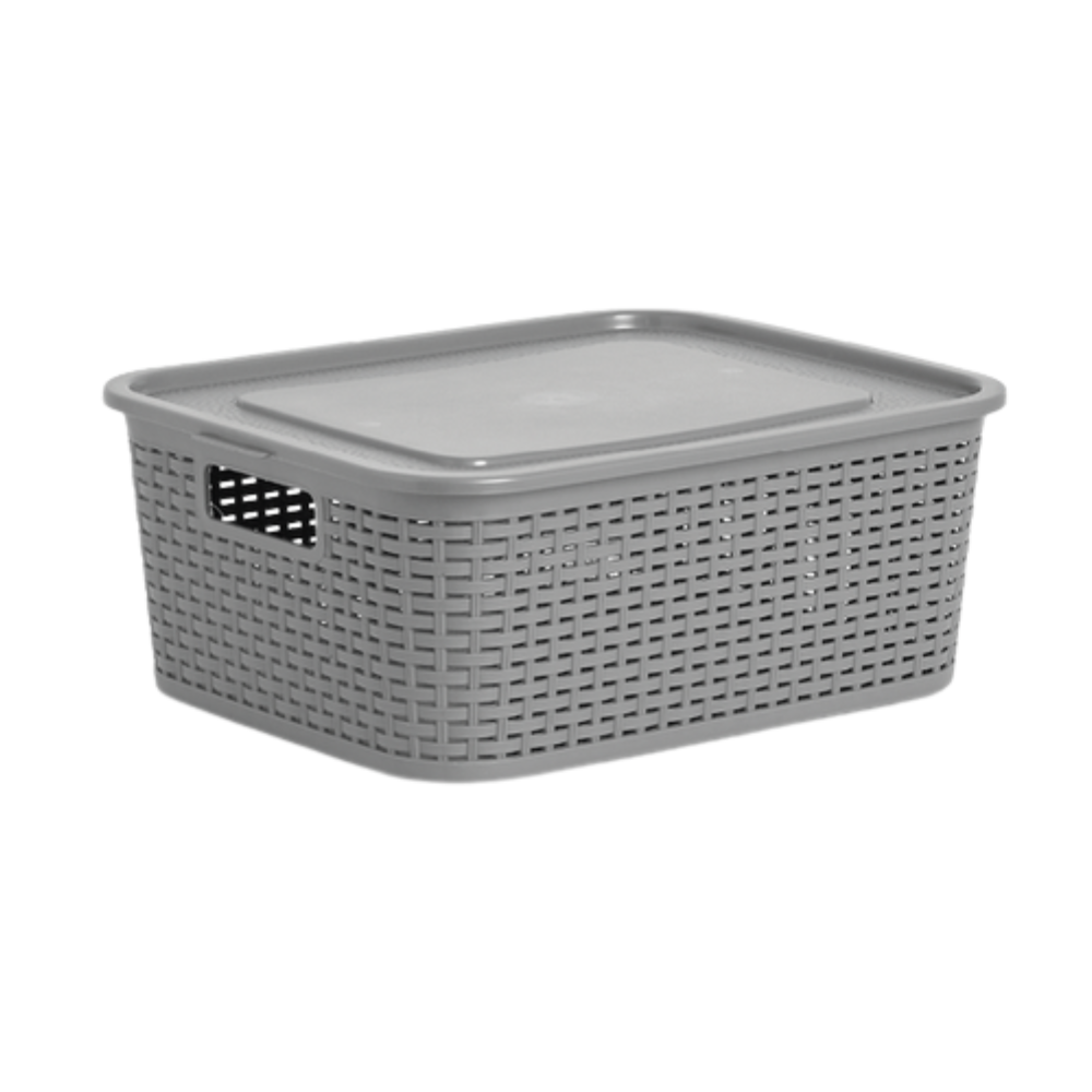 CANASTA PLASTIRED RATTAN 8 LTRS 2496 C/TAPA