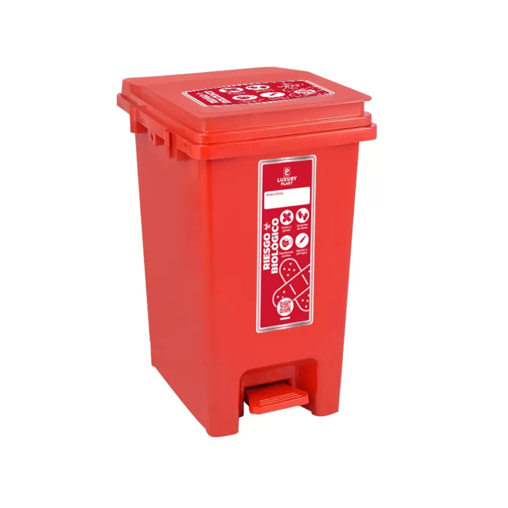 PAPELERA LUXURY PEDAL 20 LT ROJA