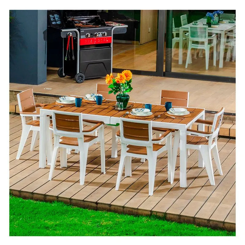 MESA MQ RECTANGULAR MADEIRA CARAMELO