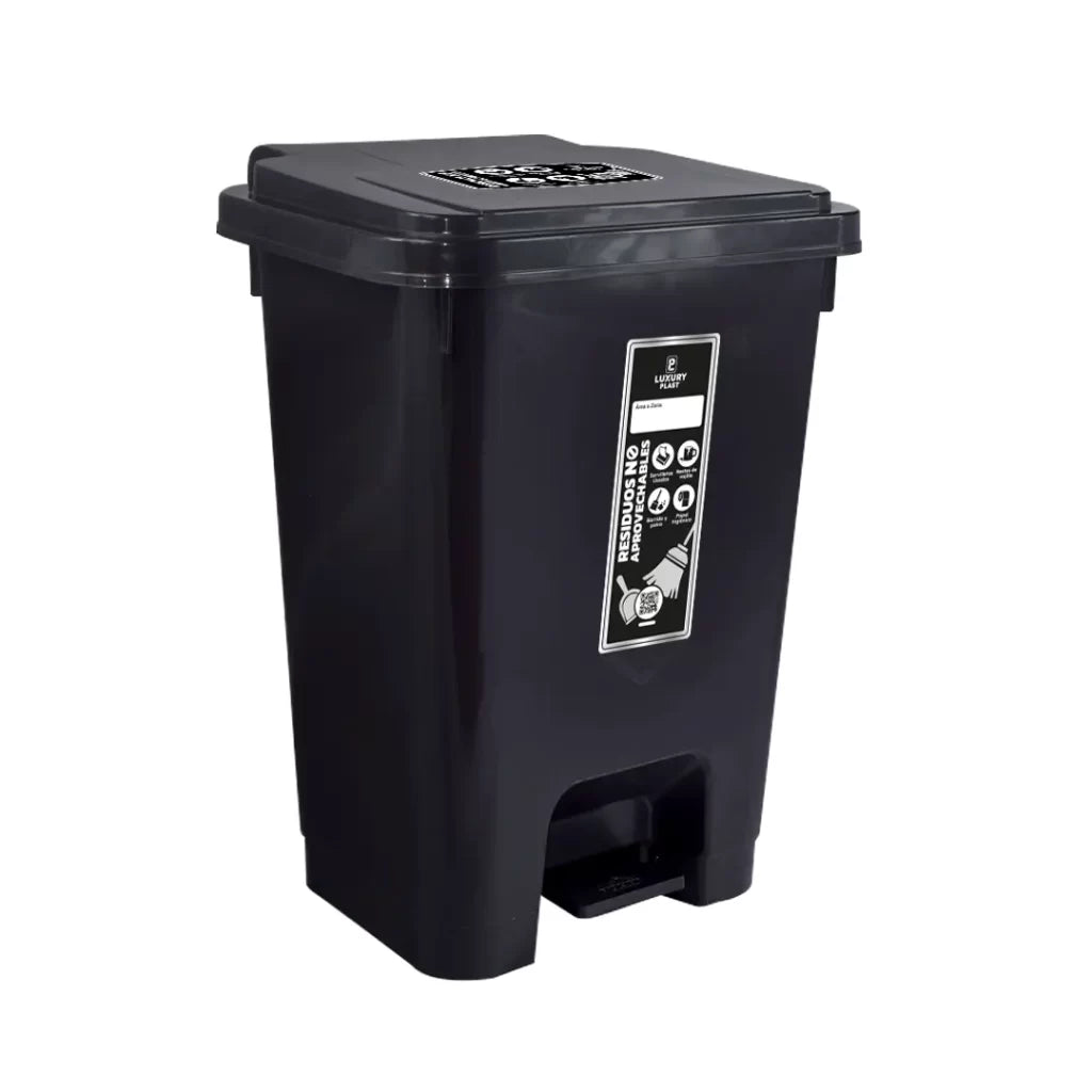 PAPELERA LUXURY PEDAL 35 LT NEGRA