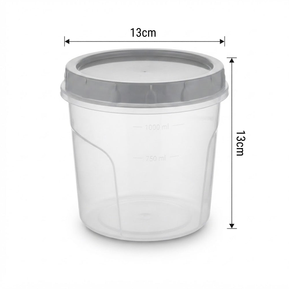 RECIPIENTE MUNDIPLAS REDONDO 1000ML MT4522 EMP 60