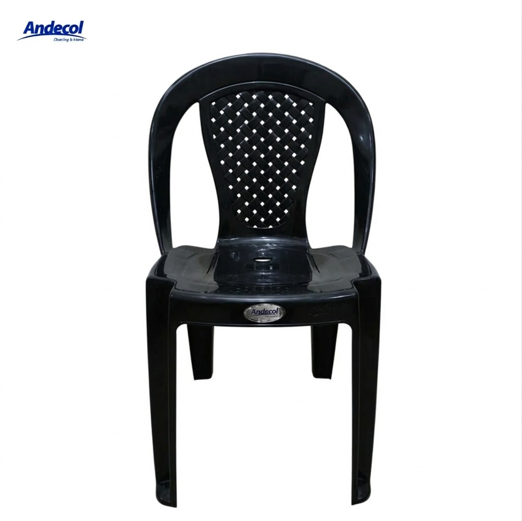SILLA ANDECOL S/BRAZOS EPIKA NEGRA