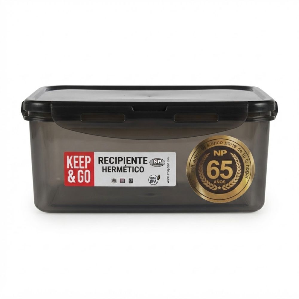 RECIP NP HERMETICO RECTANGULAR K&G HUMO 1150ML REF 10665 (EMP 28)