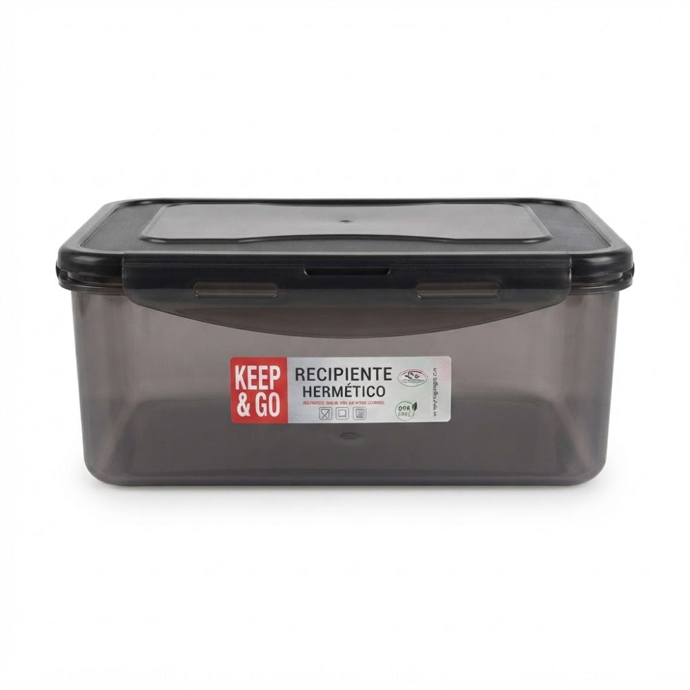 RECIP NP HERMETICO RECTANGULAR K&G HUMO 2200ML REF 10667
