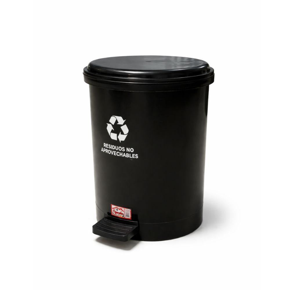 PAPELERA HOGARPLAS PEDAL 8 LT NEGRA