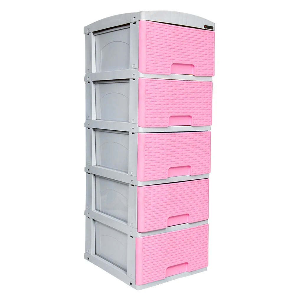 PRACTIMUEBLE COLPLAST PQN X5 RATTAN ROSA PTEL-GRIS 1348