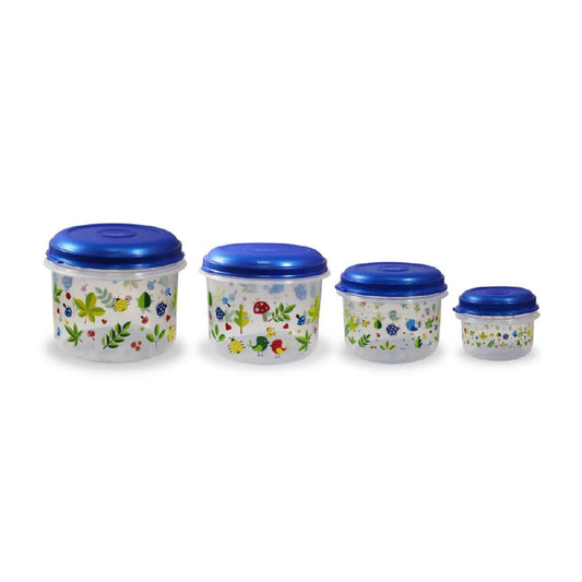 JUEGO KENDY HERMETICO X4 DECORADO REF 1058
