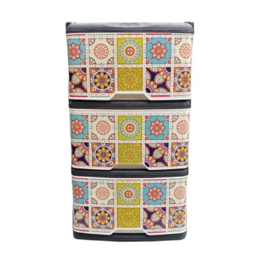 MUEBLE RIMO ORGANIZADOR X3 NEGRO MANDALAS 15076