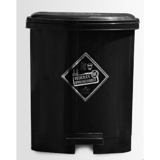 PAPELERA LUXURY PEDAL 13 LT NEGRA