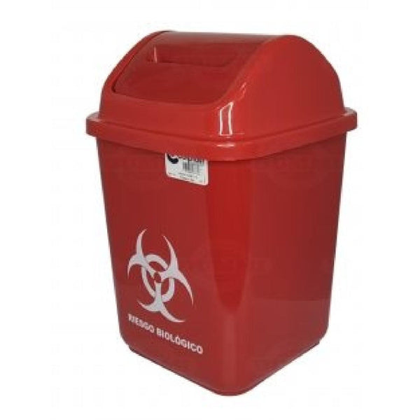PAPELERA COLPLAST VAIVEN 10 LT ROJA