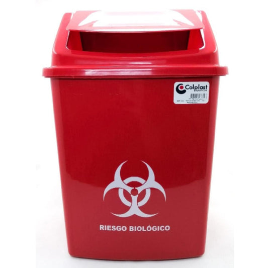 PAPELERA COLPLAST VAIVEN 14 LT ROJA