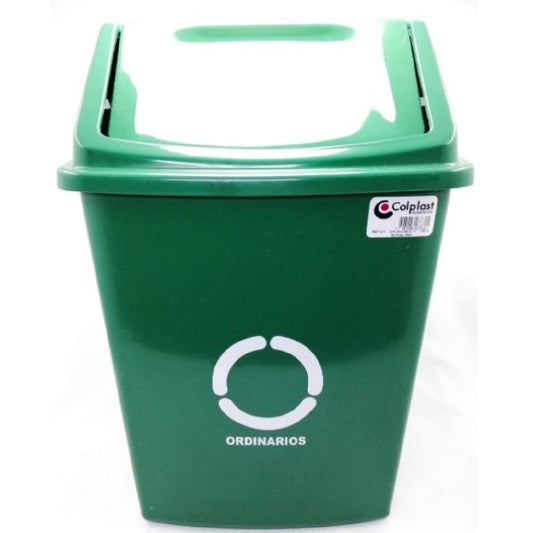 PAPELERA COLPLAST VAIVEN 22 LT VERDE
