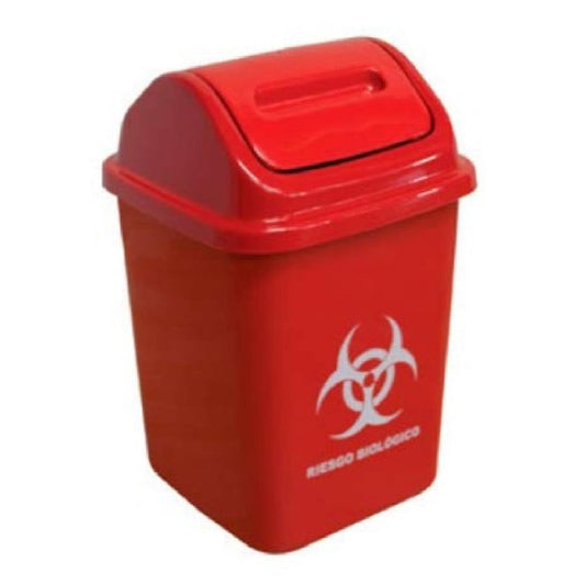 PAPELERA COLPLAST VAIVEN 5 LT ROJA