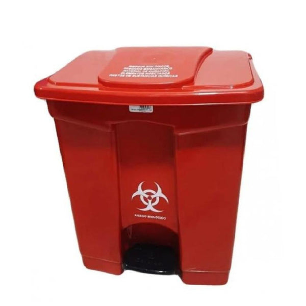 PAPELERA COLPLAST PEDAL 60 LT ROJA