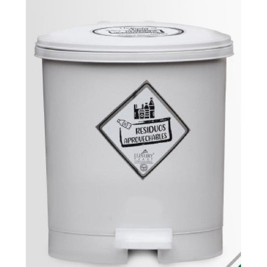 PAPELERA LUXURY PEDAL 7 LT BLANCA