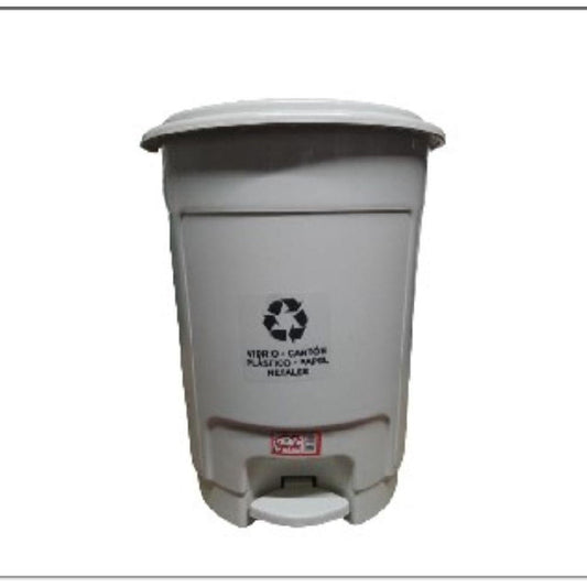 PAPELERA HOGARPLAS PEDAL 30 LT BLANCA