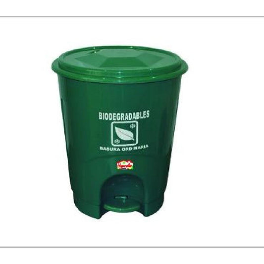 PAPELERA HOGARPLAS PEDAL 30 LT VERDE