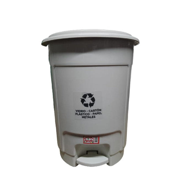 PAPELERA HOGARPLAS PEDAL 12 LT BLANCA