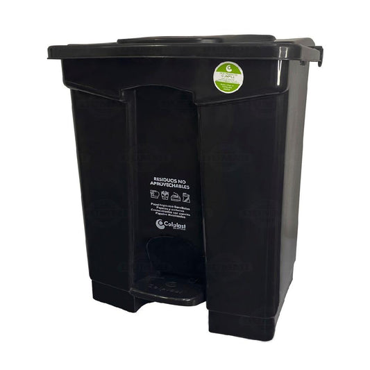 PAPELERA COLPLAST PEDAL 60 LT NEGRA
