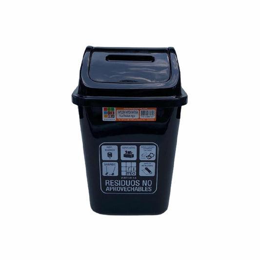 PAPELERA RIMO VAIVEN 9 LT FANTASIA NEGRA REF 14793