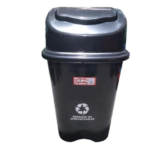 PAPELERA HOGARPLAS VAIVEN 30 LT NEGRA PUNTO ECO