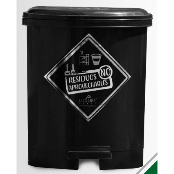 PAPELERA LUXURY PEDAL 7 LT NEGRA