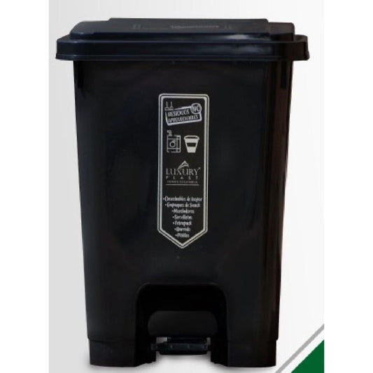 PAPELERA LUXURY PEDAL 35 LT NEGRA