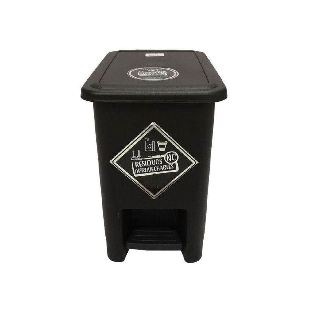 PAPELERA LUXURY PEDAL 8 LT NEGRA