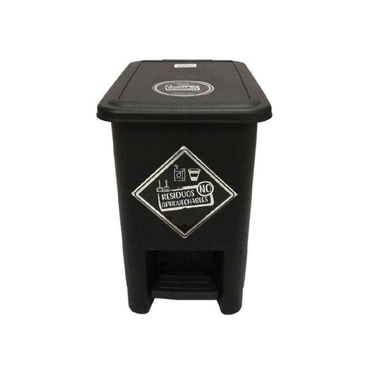PAPELERA LUXURY PEDAL 8 LT NEGRA