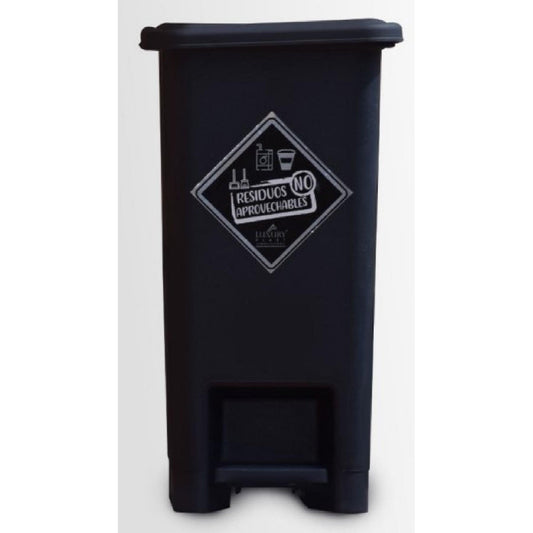 PAPELERA LUXURY PEDAL 12 LT NEGRA