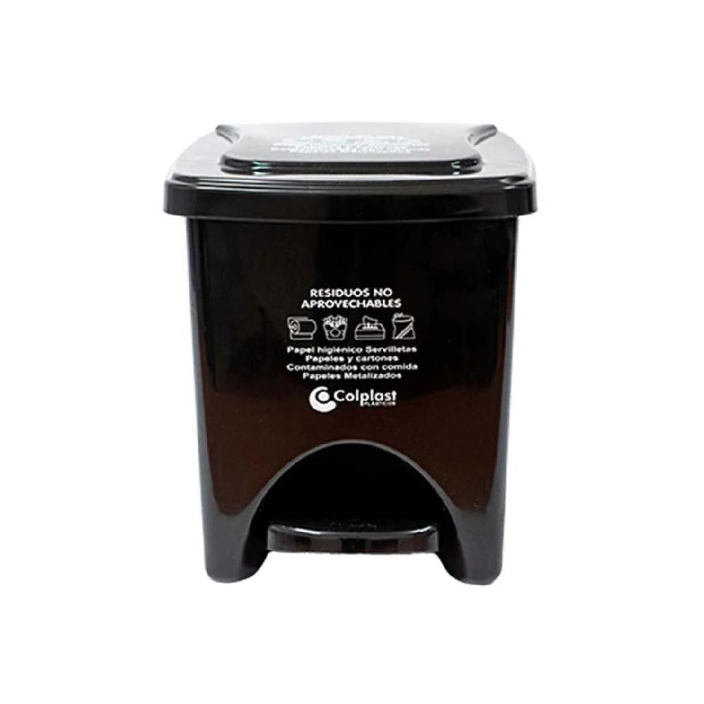 PAPELERA COLPLAST PEDAL 22 LT NEGRA