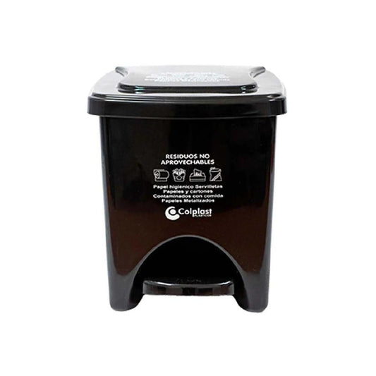 PAPELERA COLPLAST PEDAL 22 LT NEGRA