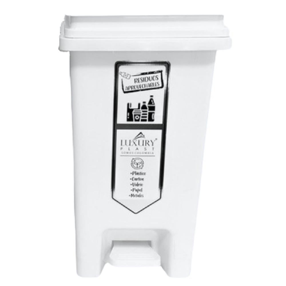 PAPELERA LUXURY PEDAL 20 LT BLANCA