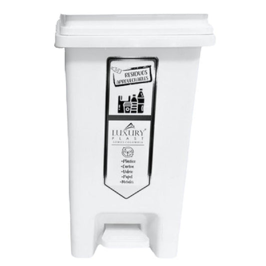 PAPELERA LUXURY PEDAL 20 LT BLANCA