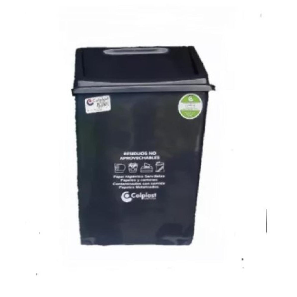 PAPELERA COLPLAST VAIVEN 22 LT NEGRA