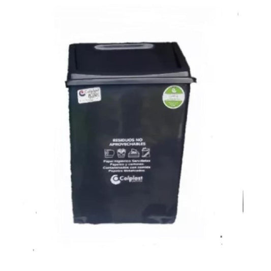 PAPELERA COLPLAST VAIVEN 22 LT NEGRA
