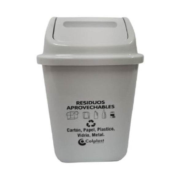 PAPELERA COLPLAST VAIVEN 14 LT BLANCA