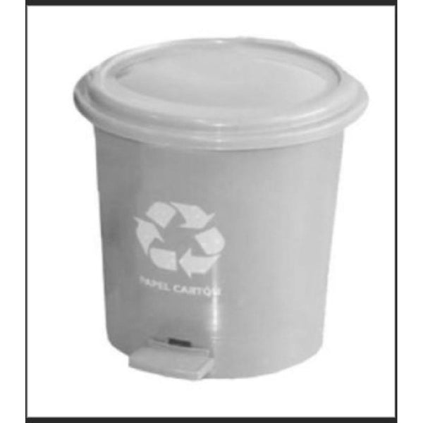 PAPELERA HOGARPLAS PEDAL 8 LT NEGRA