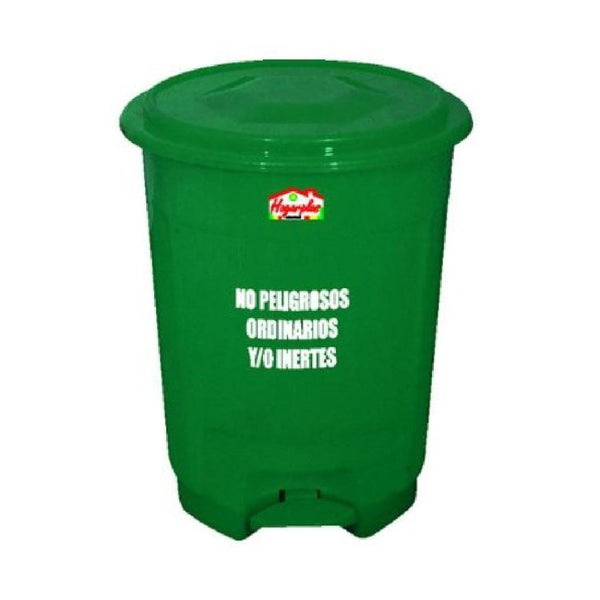 PAPELERA HOGARPLAS PEDAL 8 LT VERDE