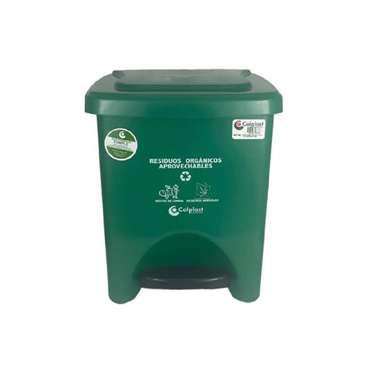PAPELERA COLPLAST PEDAL 22 LT VERDE