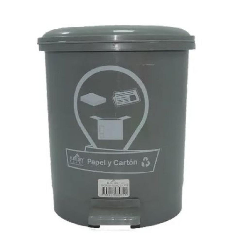 PAPELERA CUADRADA PEDAL 45 LTR NEGRA LUXURY