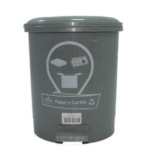 PAPELERA CUADRADA PEDAL 45 LTR NEGRA LUXURY