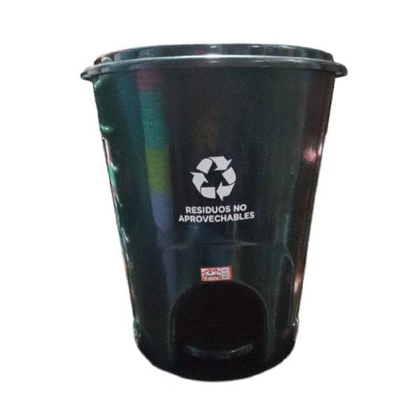 PAPELERA HOGARPLAS PEDAL 12 LT NEGRA