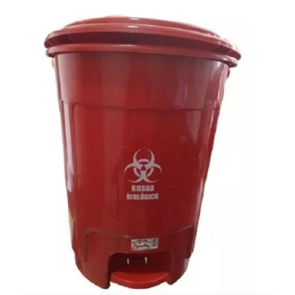 PAPELERA HOGARPLAS PEDAL 12 LT ROJA