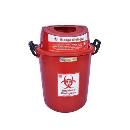PAPELERA RIMO RESIDUOS ROJO 30LT REF 15096