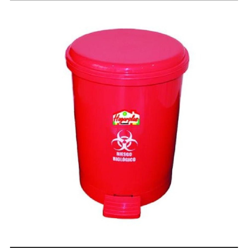 PAPELERA HOGARPLAS PEDAL 8 LT ROJA