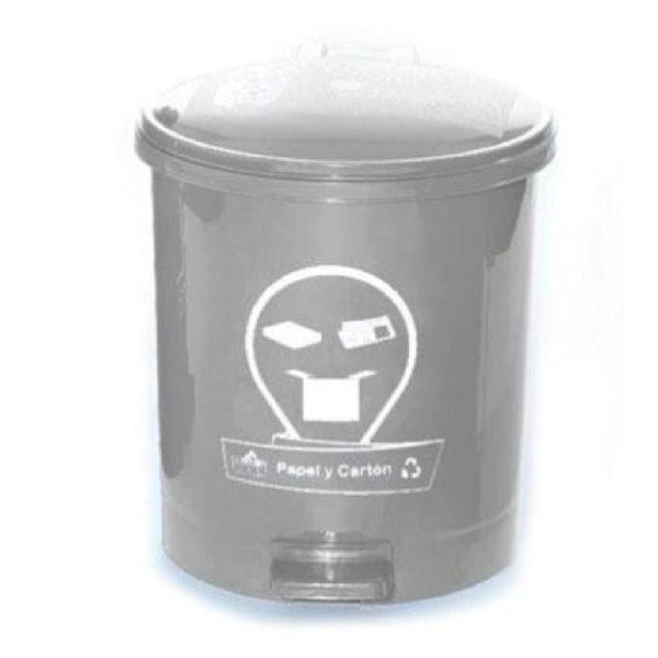 PAPELERA CUADRADA PEDAL 45 LTS BLANCA LUXURY