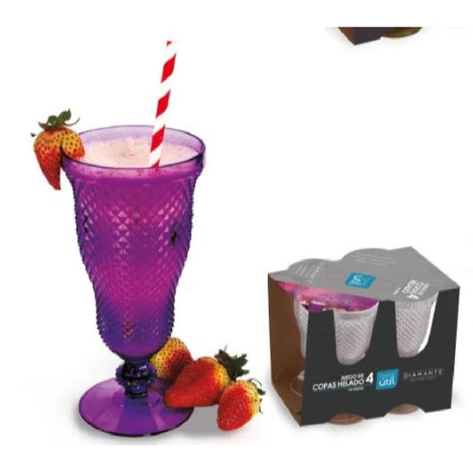 COPA MUNDIUTIL HELADO DIAMANTE 14 OZ 1042 D
