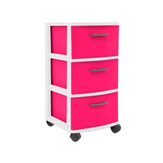 CAJONERO MQ ECLYPSE 3 NIVELES BLANCO LISO MAGENTA